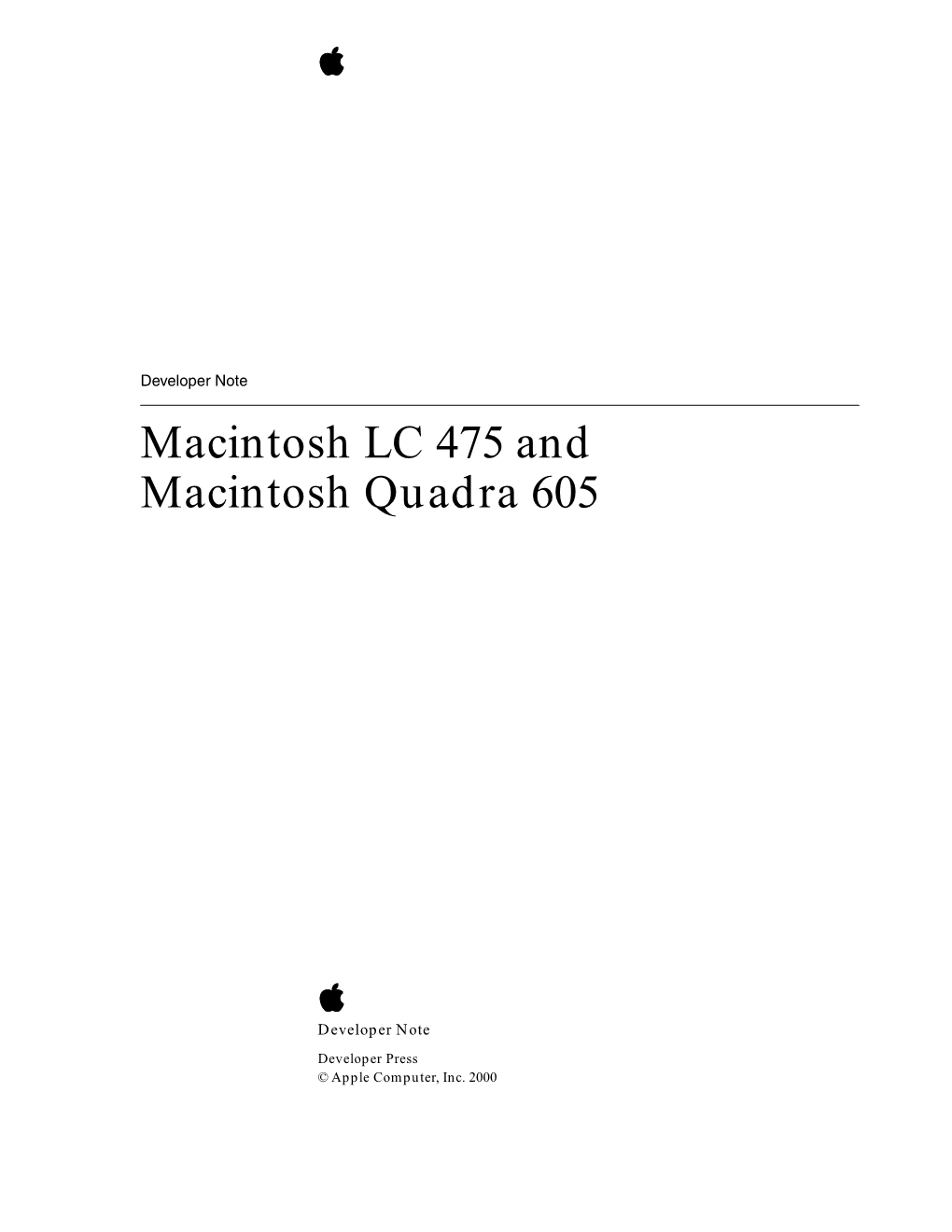 Macintosh LC 475 and Macintosh Quadra 605