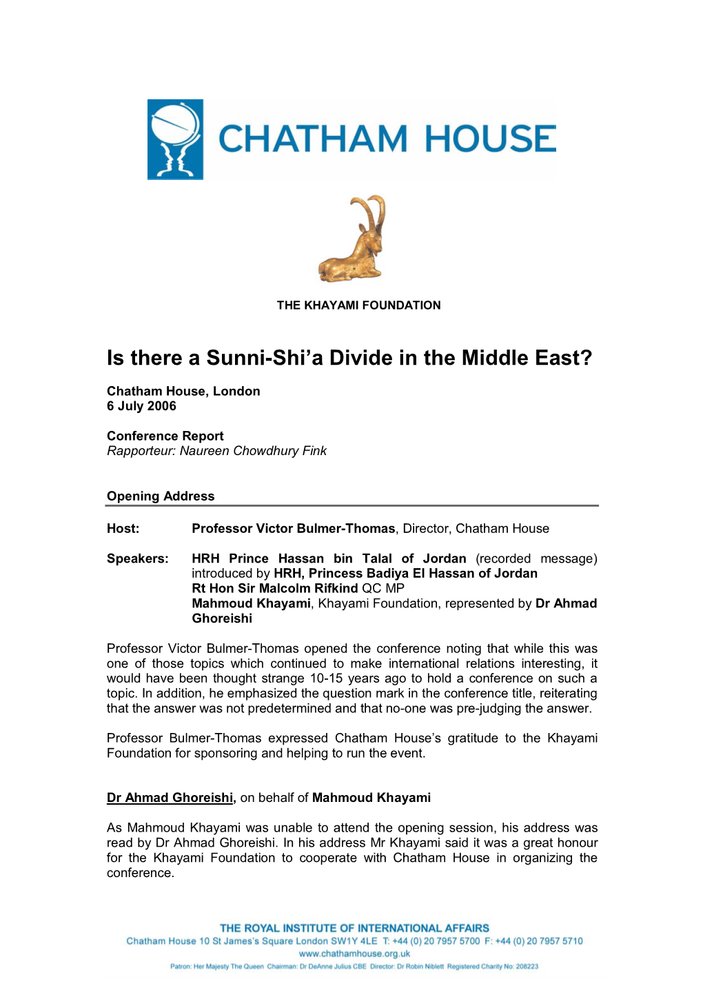 Is There a Sunni-Shi'a Divide in the Middle East?