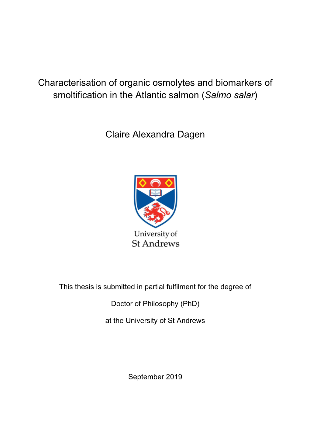 Clare A. Dagen Phd Thesis