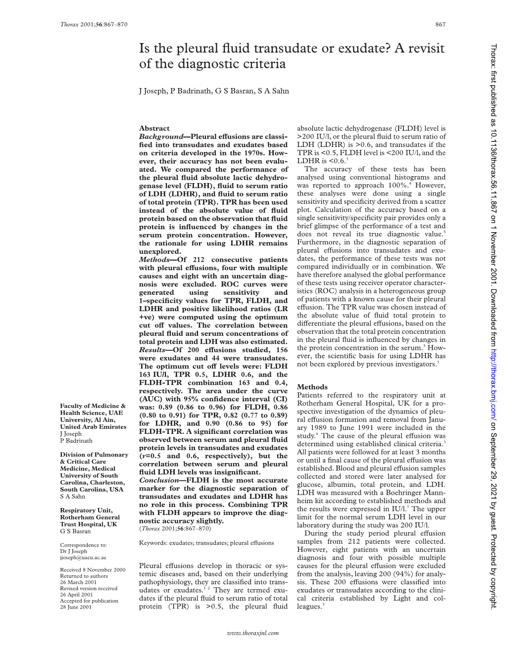 Is the Pleural Fluid Transudate Or Exudate?