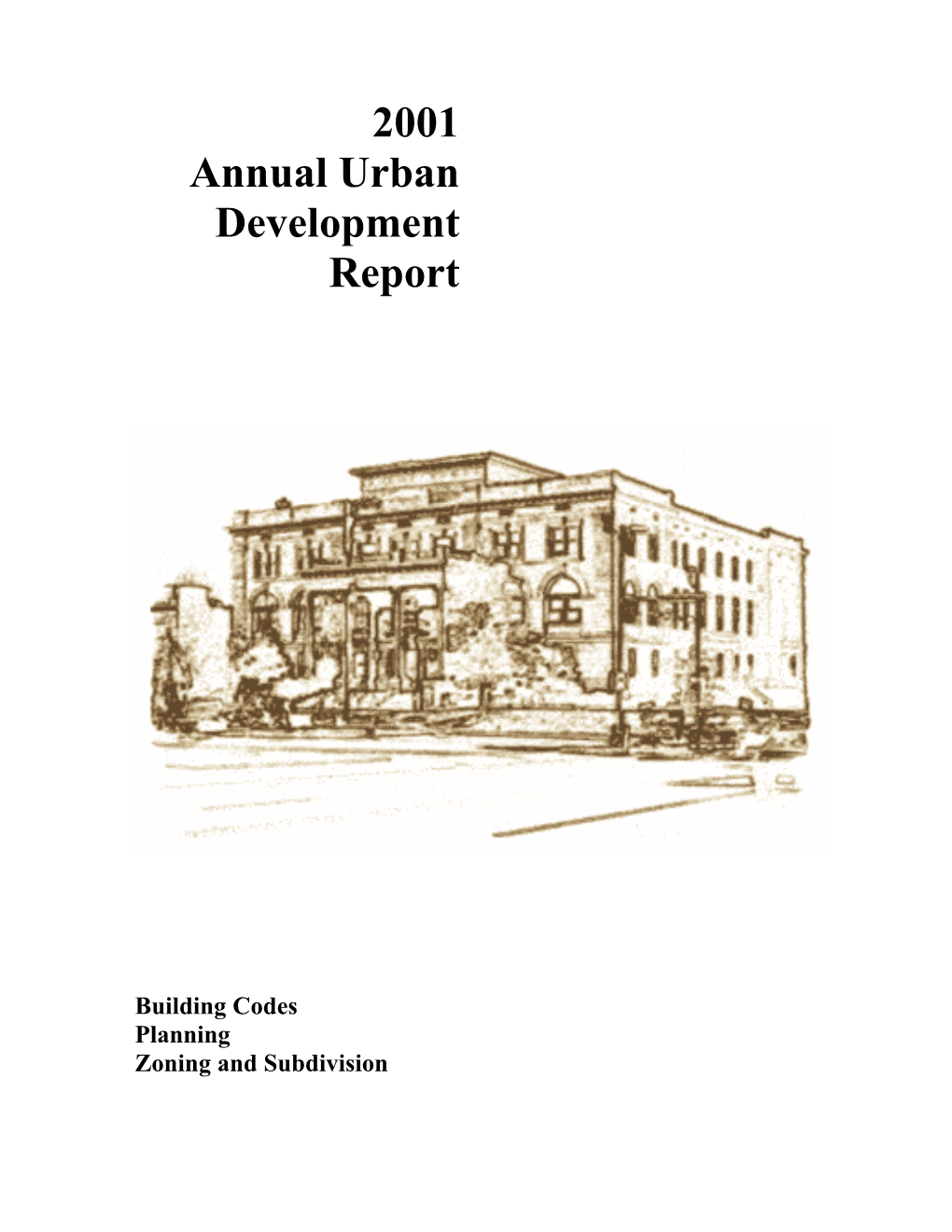 2001 Urban Development Report