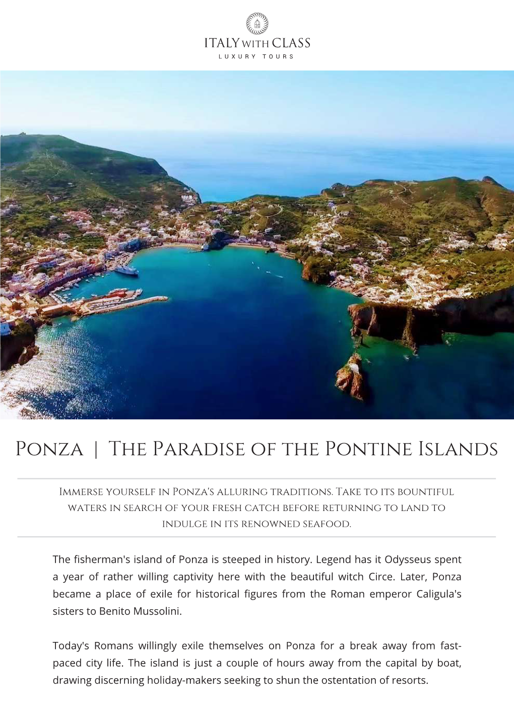 Ponza | the Paradise of the Pontine Islands