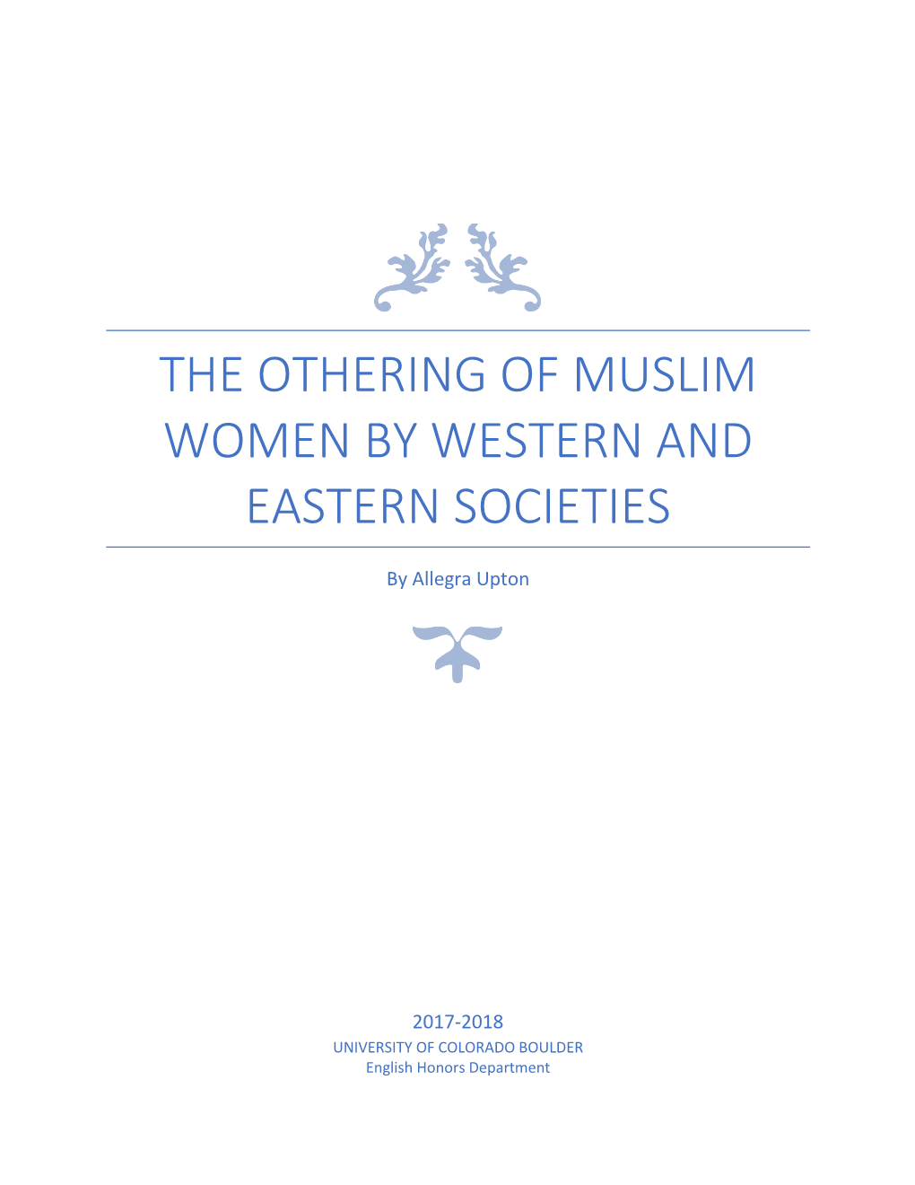 The Othering of Muslim Women by Western and Eastern Societies