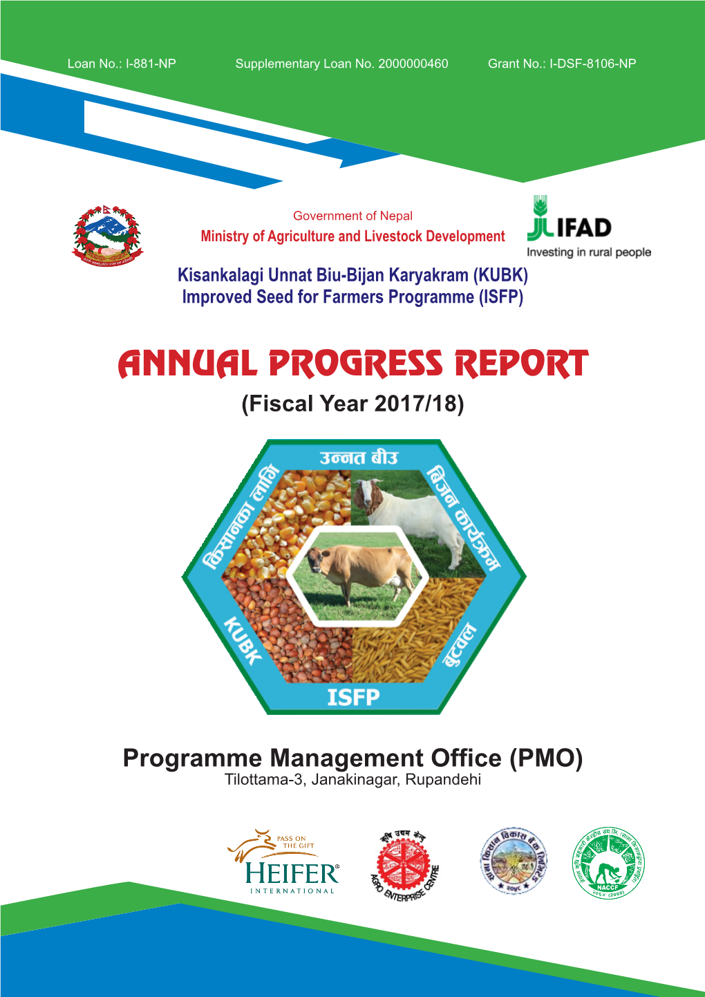 ANNUAL PROGRESS REPORT ANNUAL (Fiscal Year 2017/18) PROGRESS REPORT (Fiscal Year 2016/17)