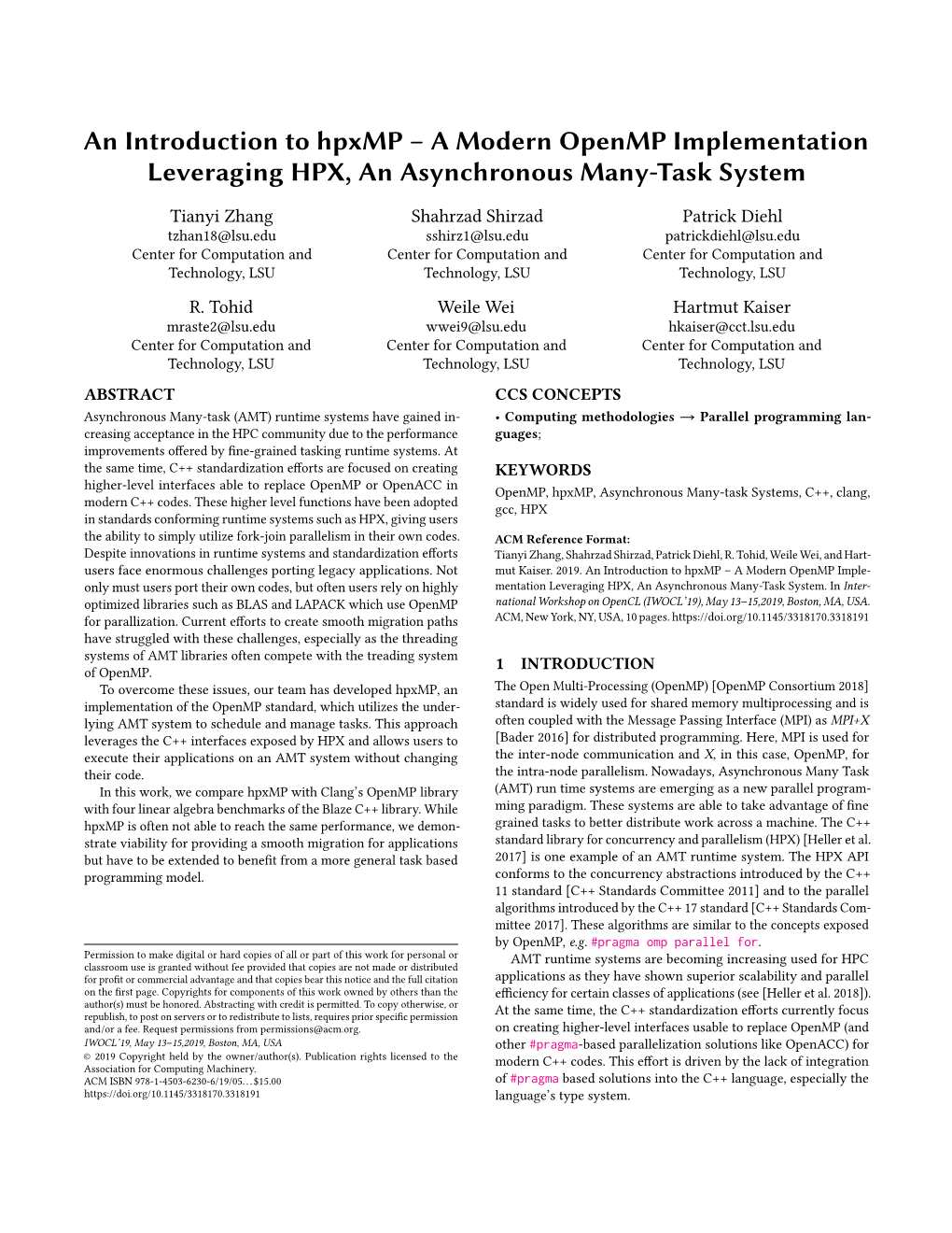 A Modern Openmp Implementation Leveraging HPX, an Asynchronous Many-Task System