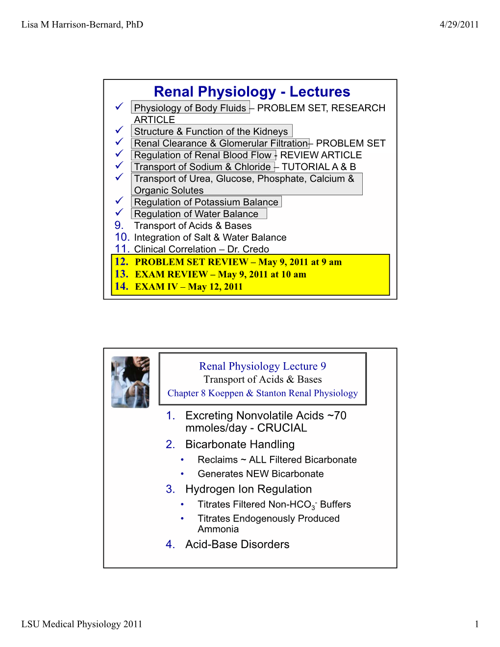 Renal Physiology