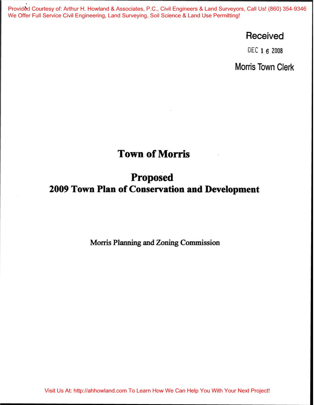 Morris Plan of Conservation and Development