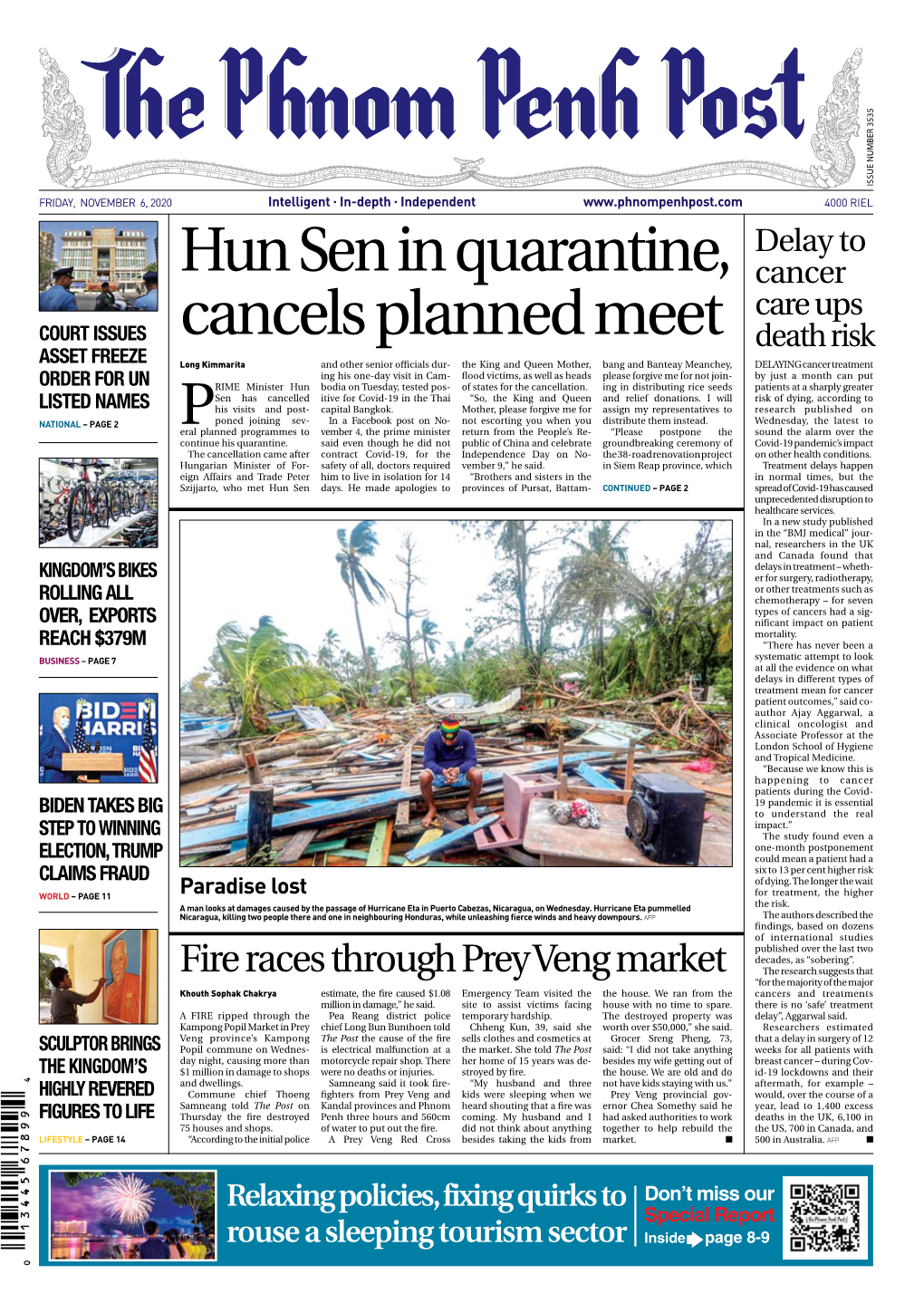 Hun Sen in Quarantine, Cancels Planned Meet