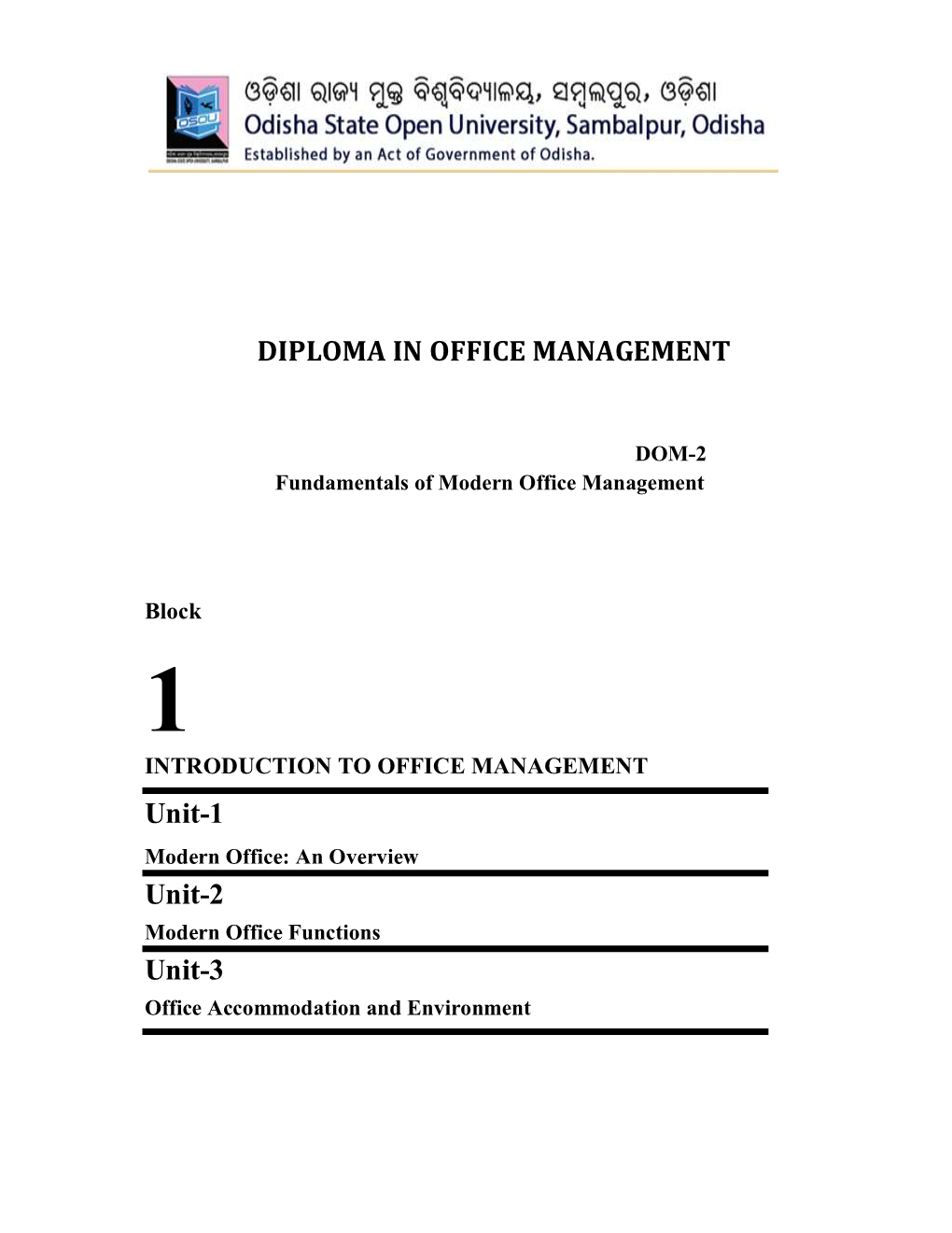 Fundamentals of Modern Office Management