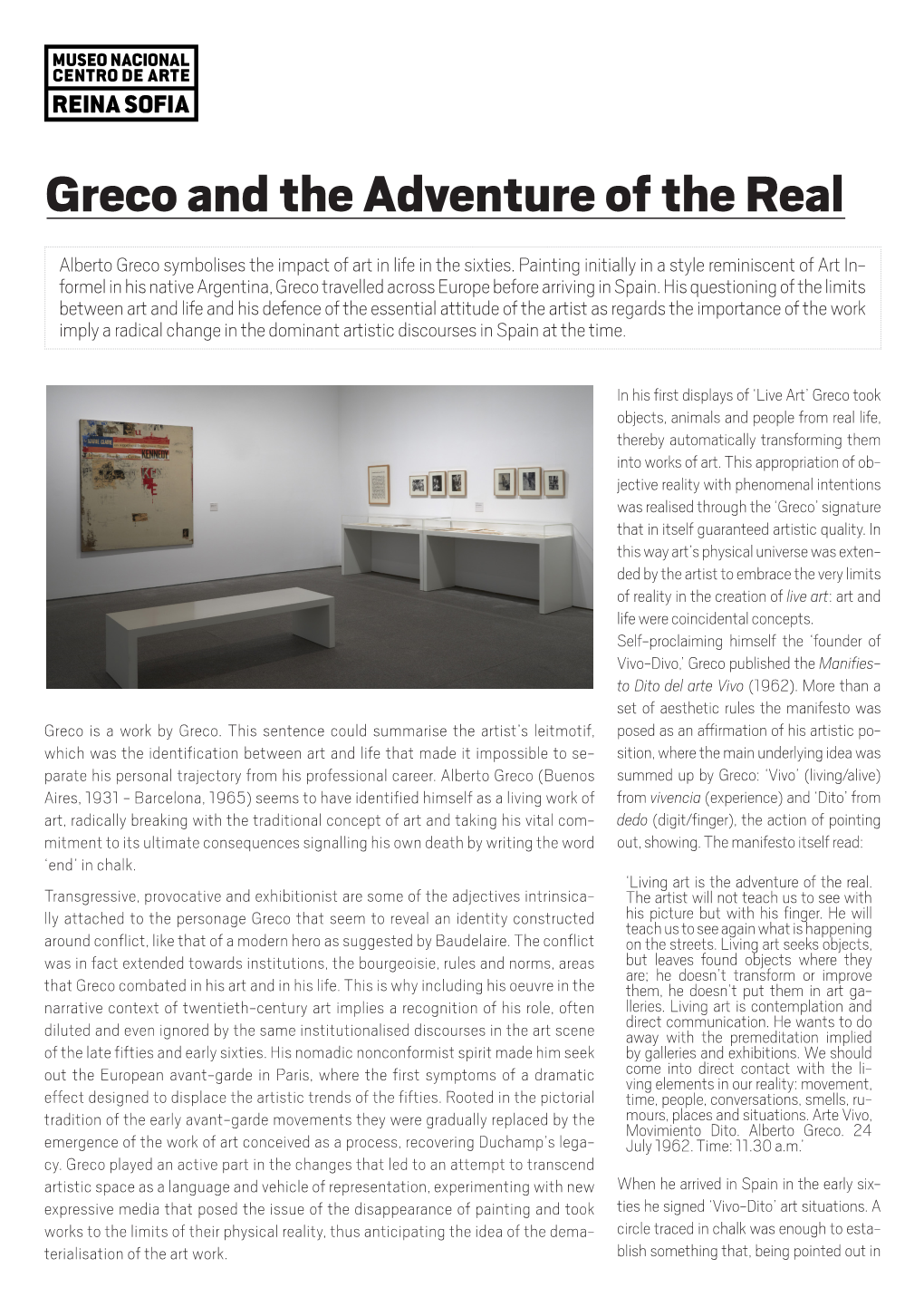 Greco and the Adventure of the Real