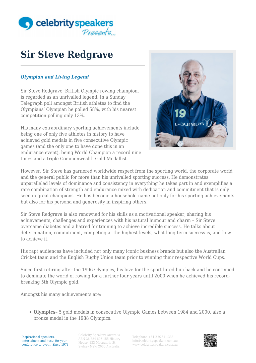 Sir Steve Redgrave