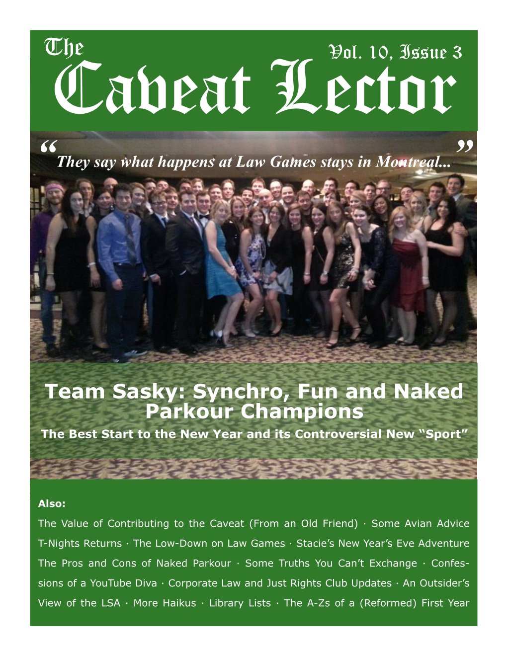 Vol. 10, Issue 3 Team Sasky