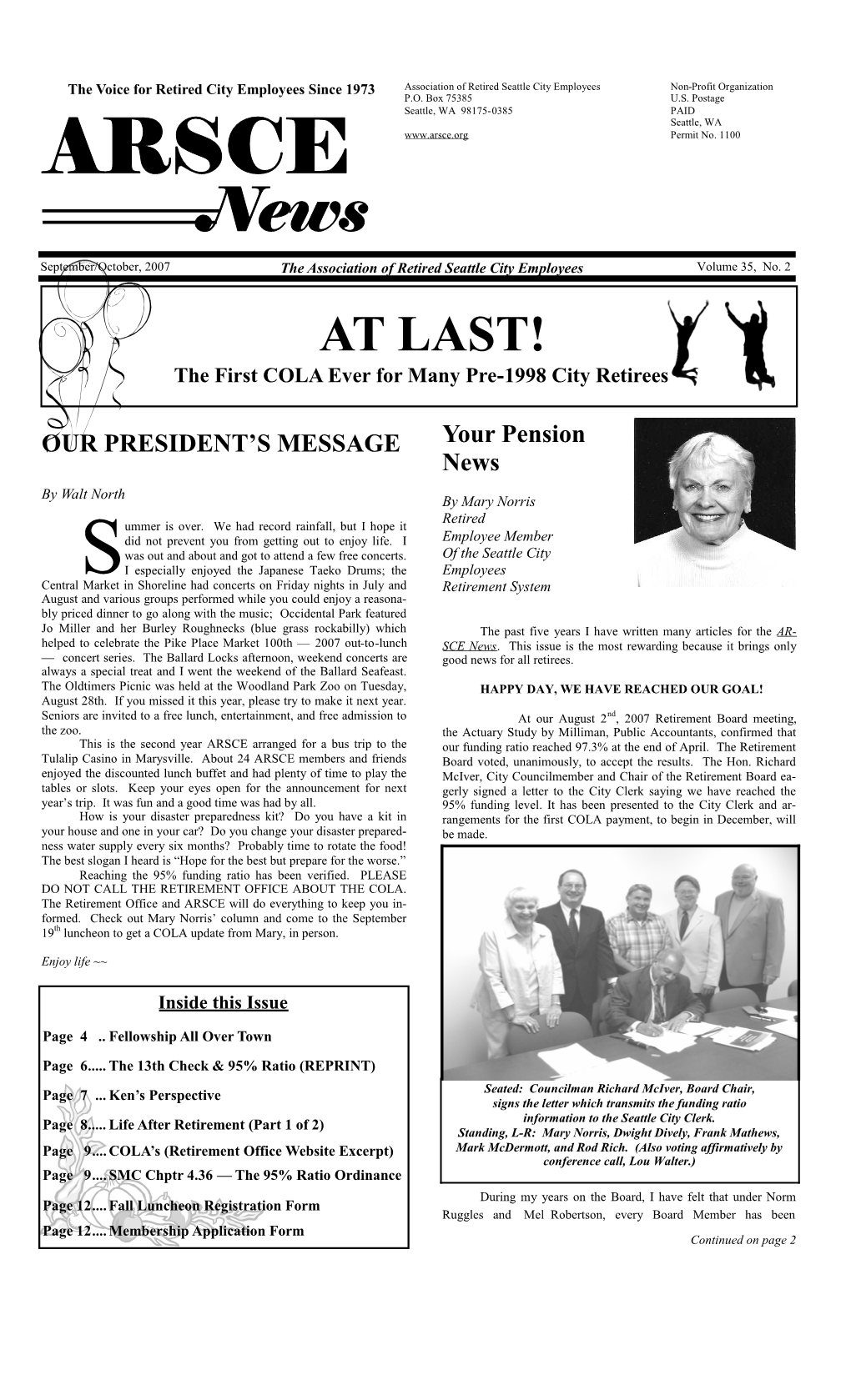 Sep.Oct 07 ARSCE News