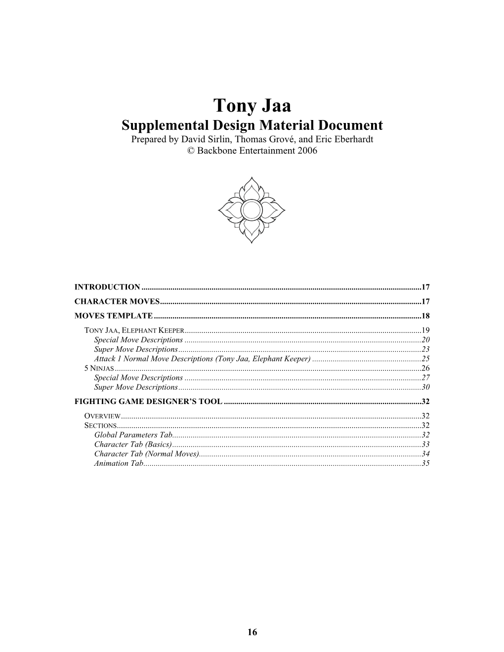 Supplemental Design Document