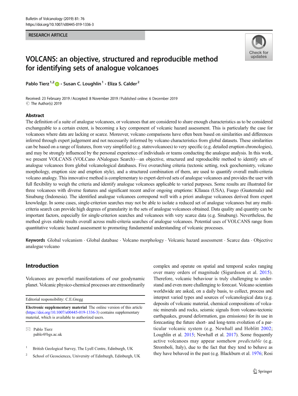 An Objective, Structured and Reproducible Method for Identifying Sets of Analogue Volcanoes