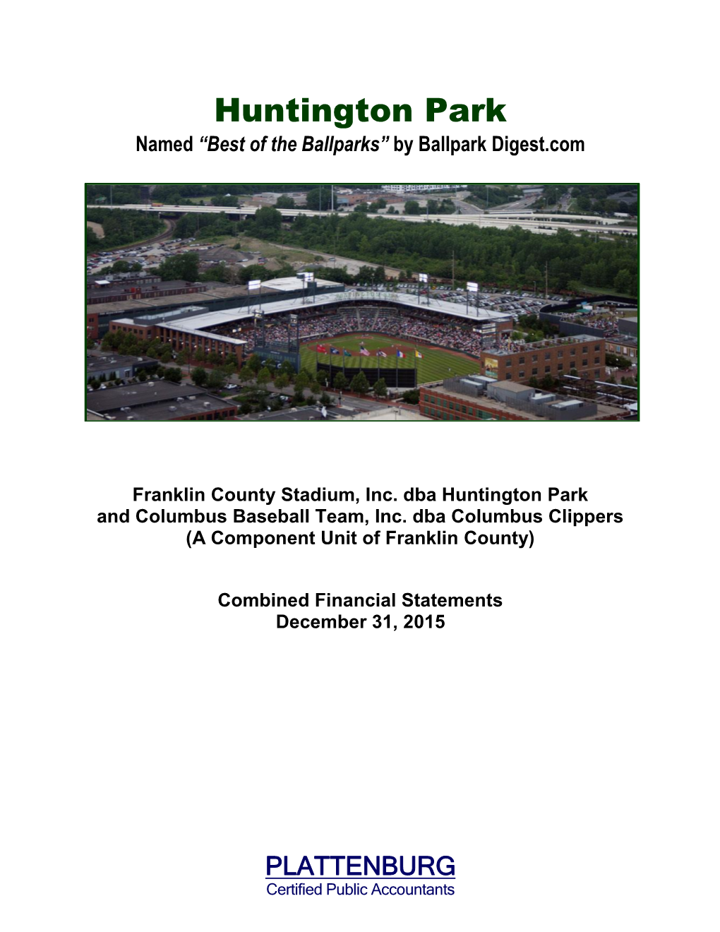 Huntington Park Named “Best of the Ballparks” by Ballpark Digest.Com