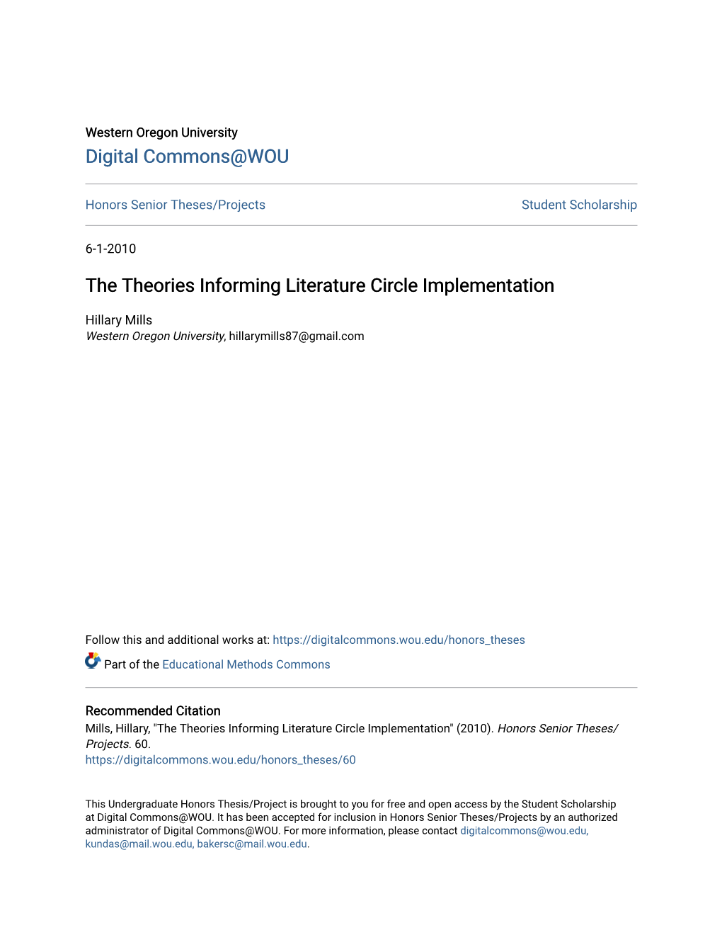 The Theories Informing Literature Circle Implementation