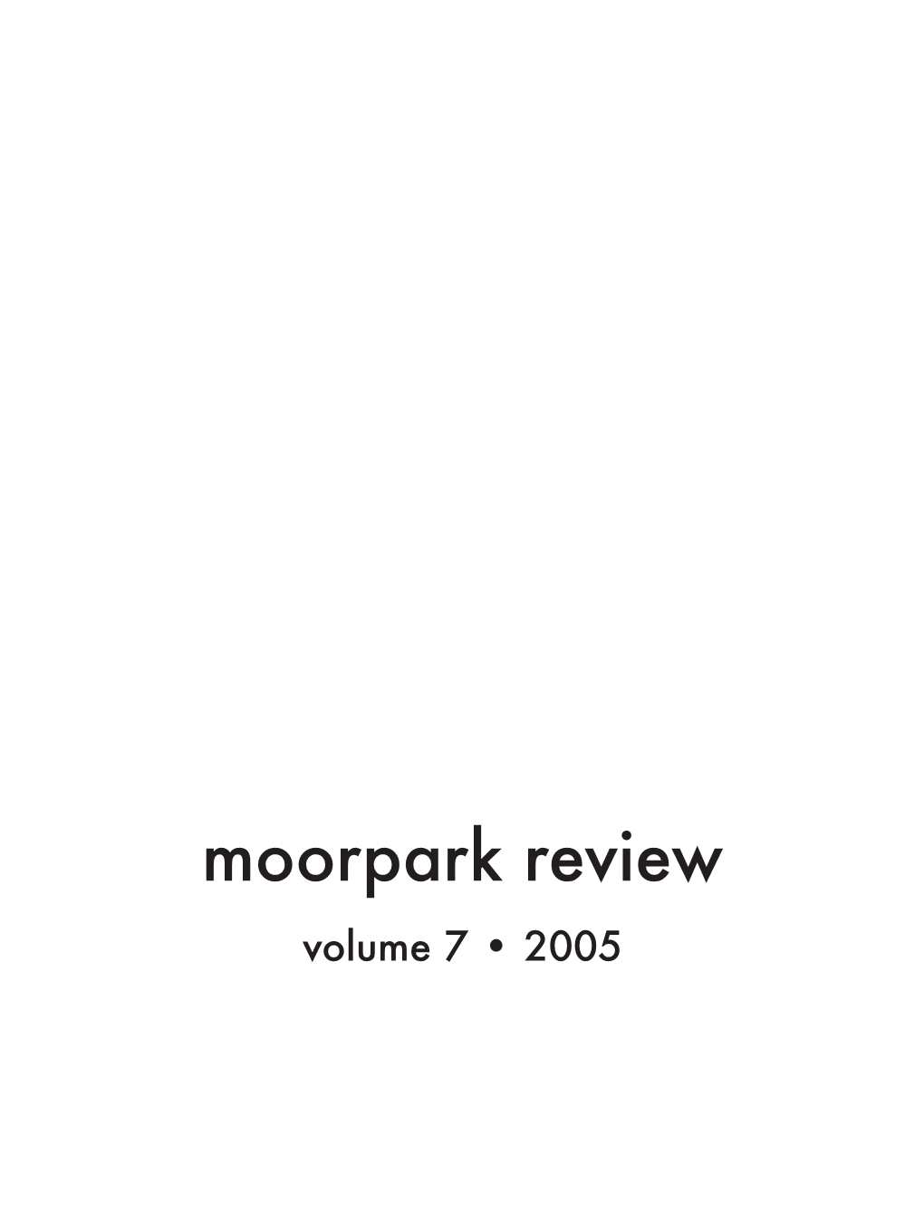 Moorpark Review 2005 2005