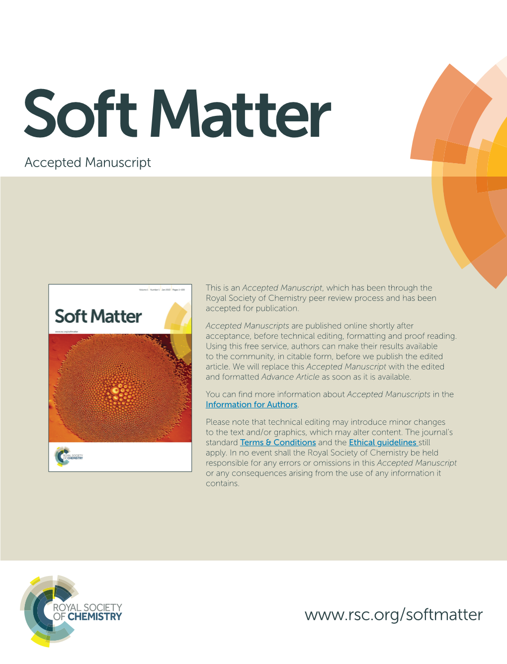 Soft Matter Accepted Manuscript