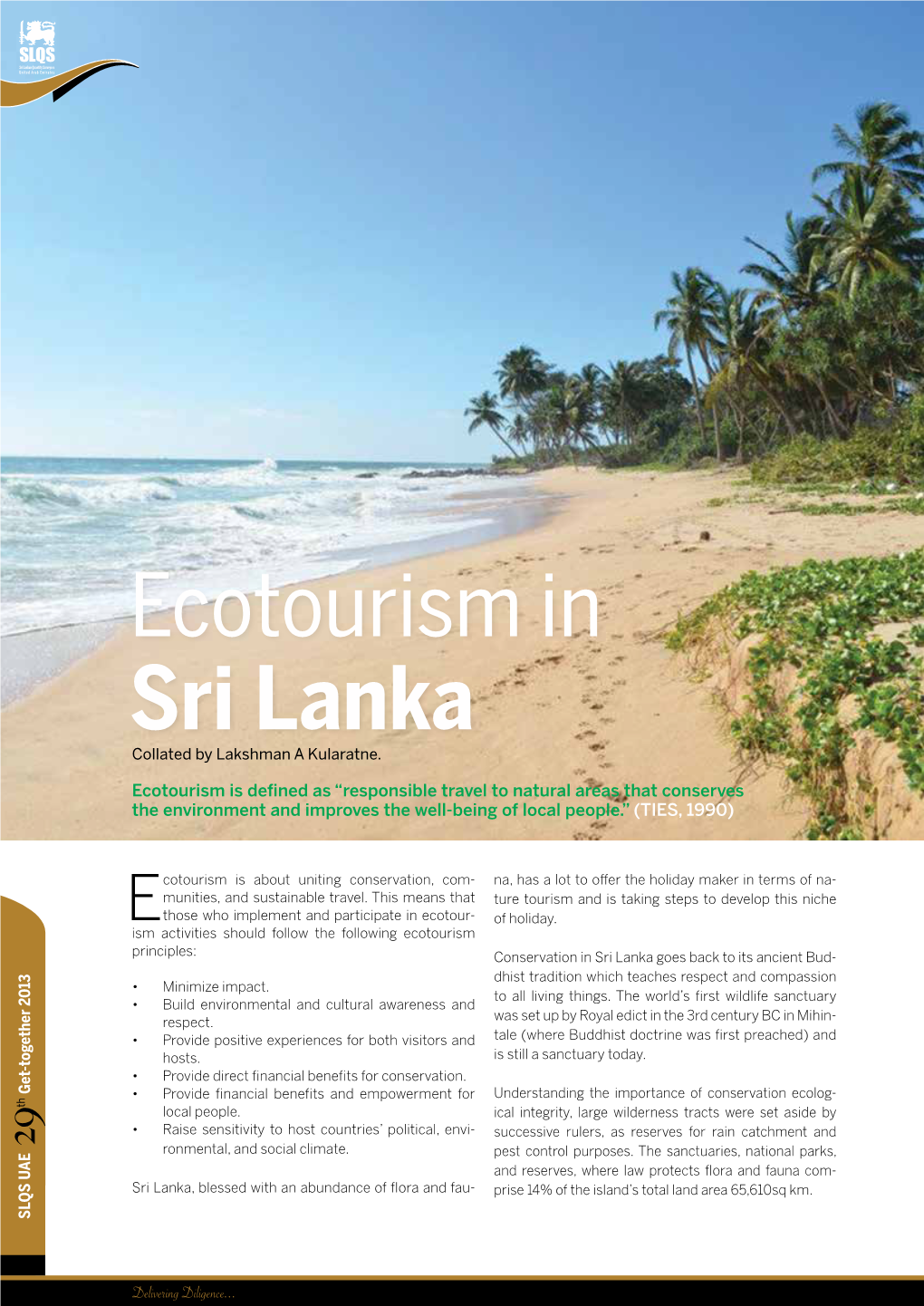 Ecotourism in Sri Lanka Collated by Lakshman a Kularatne