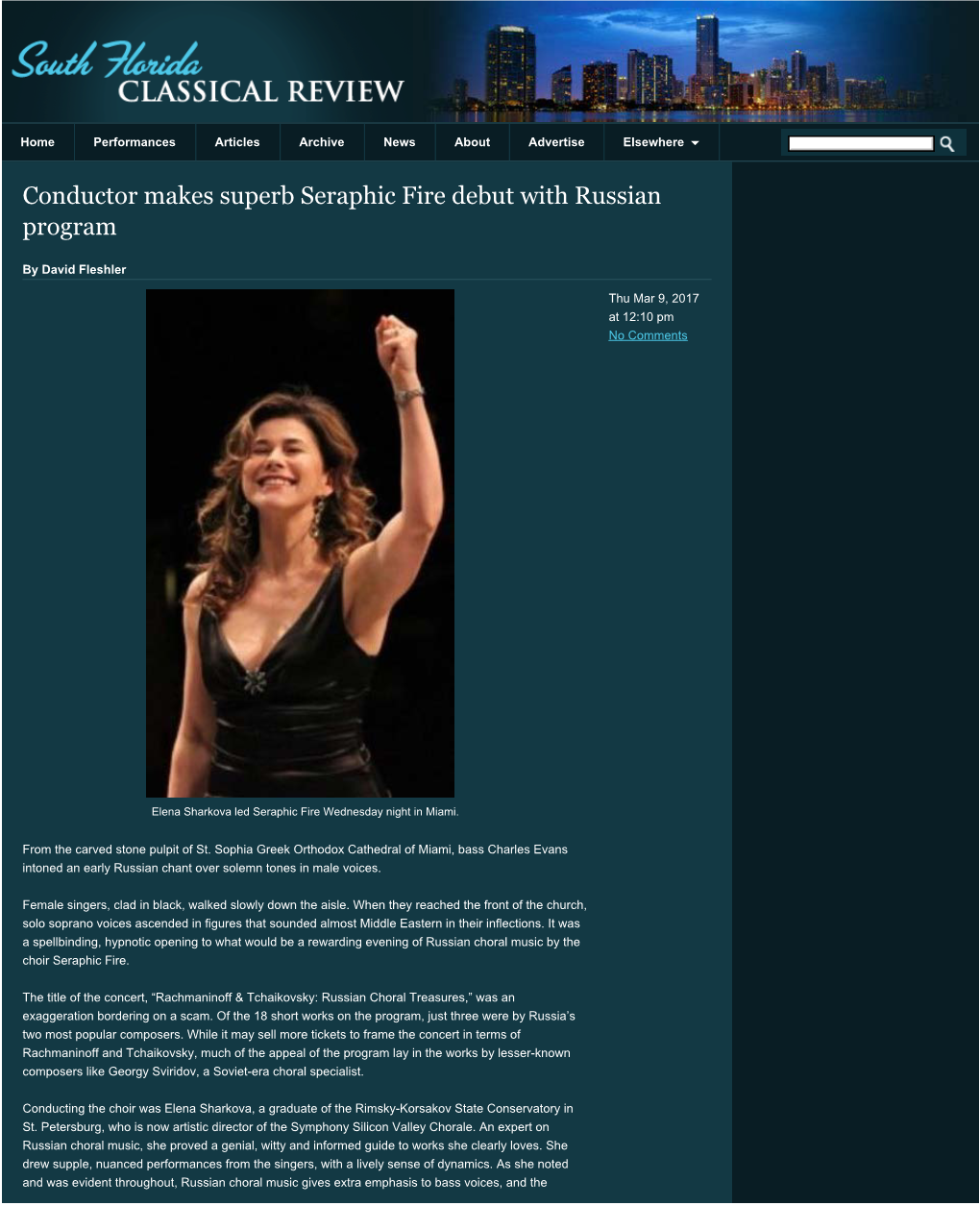 South Florida Classical Review » » Conductor Makes Superb Seraphic Fire Debut with Russian Program