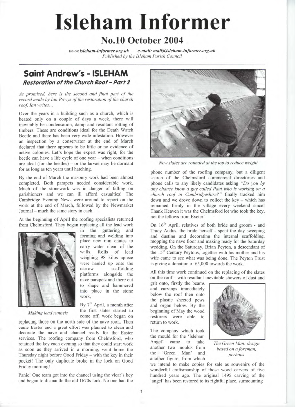 Isleham Informer No.Lo October 2004 Www