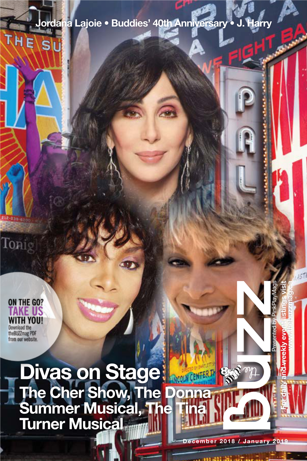 Divas on Stage Jordana Lajoie•Buddies’ 40Thanniversary•J.Harry December 2018/January 2019