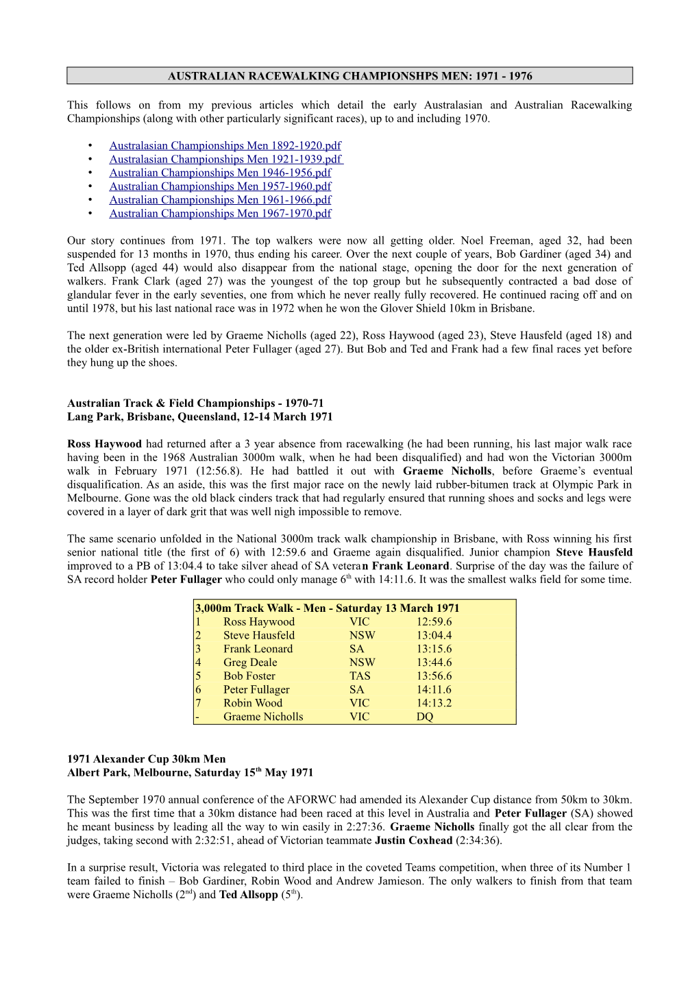 Australian Championships Men 1971-1976.Pdf