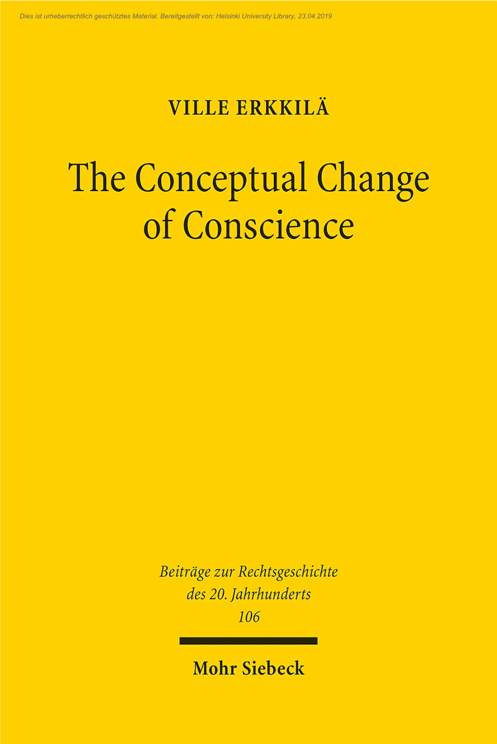 The Conceptual Change of Conscience