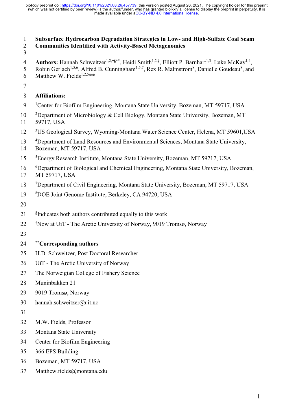 1 Subsurface Hydrocarbon Degradation Strategies in Low- And