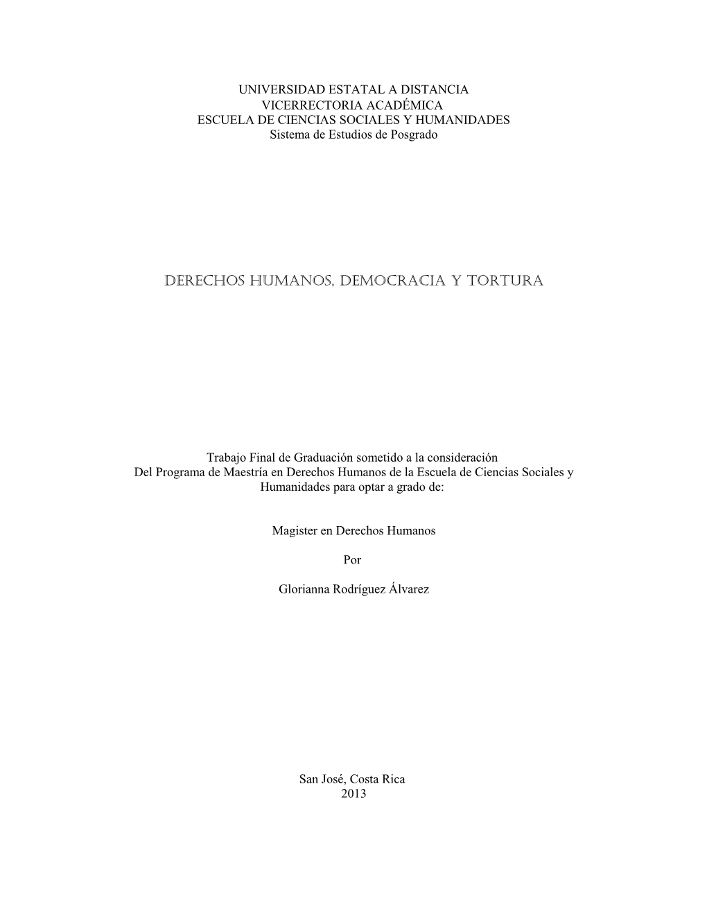 Derechos Humanos, Democracia Y Tortura.Pdf