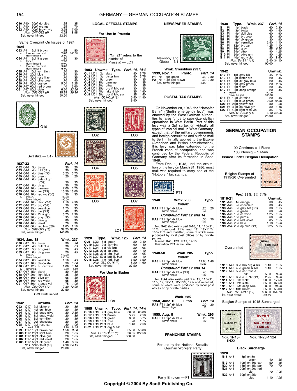 Scott 2005 Postage Stamp Catalogue ~ German Occupation.Pdf