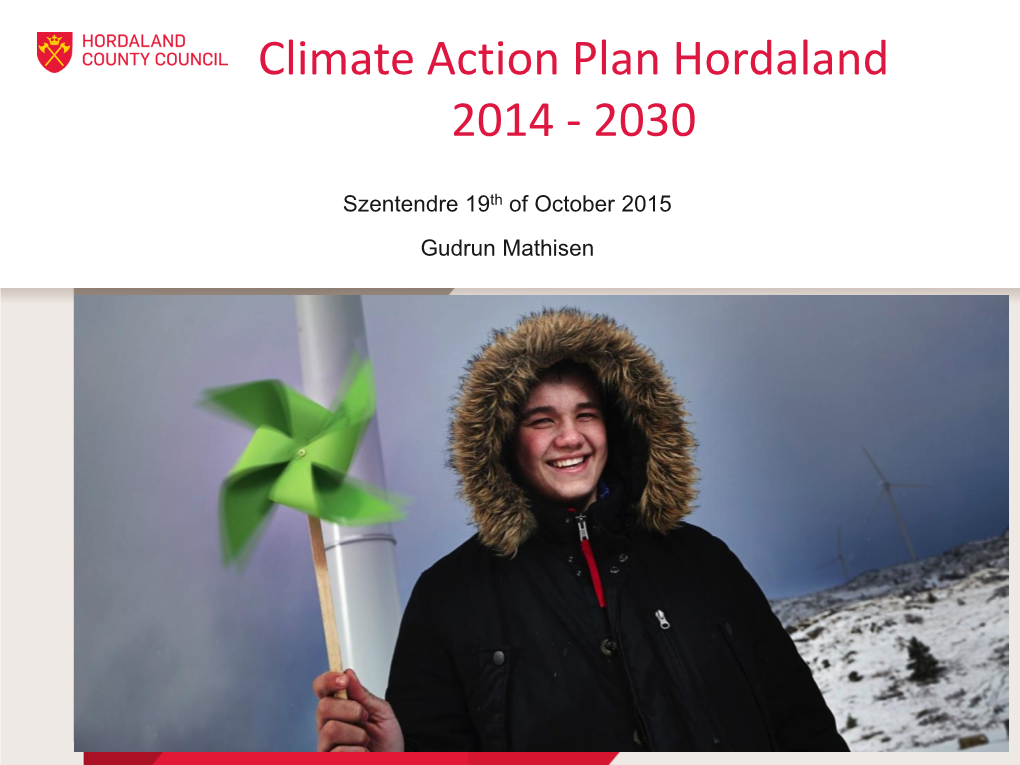 Climate Action Plan Hordaland 2014 - 2030