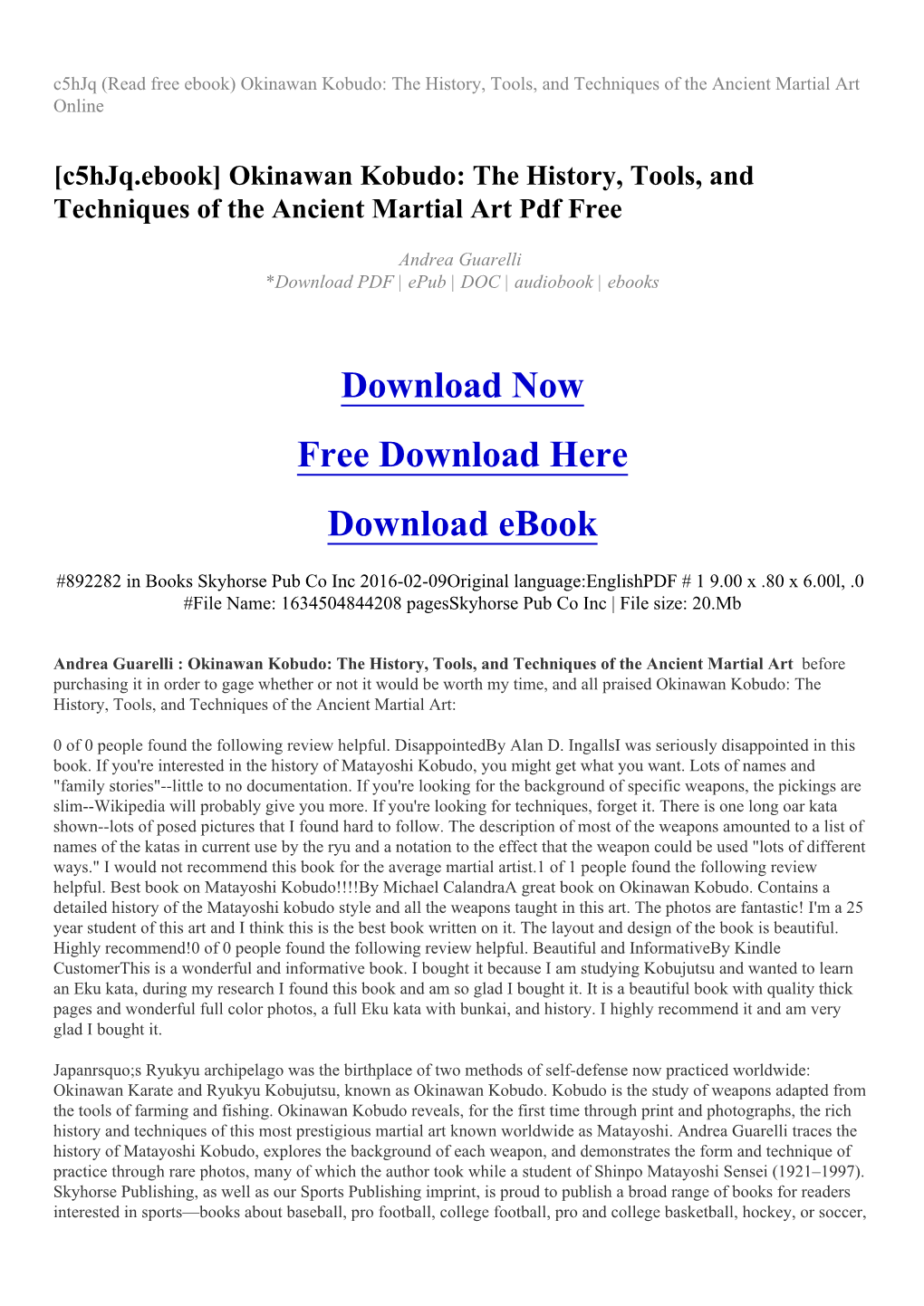 Okinawan Kobudo: the History, Tools, and Techniques of the Ancient Martial Art Online
