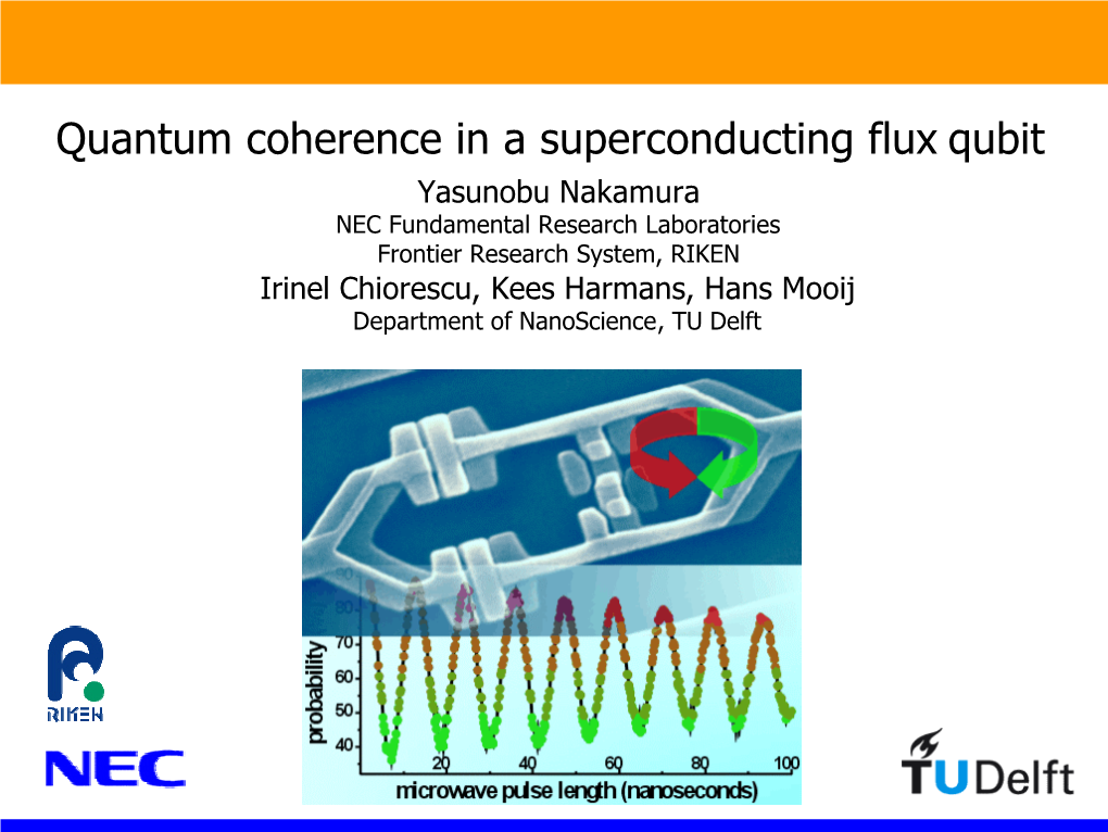 Quantum Coherence in a Superconducting Flux Qubit