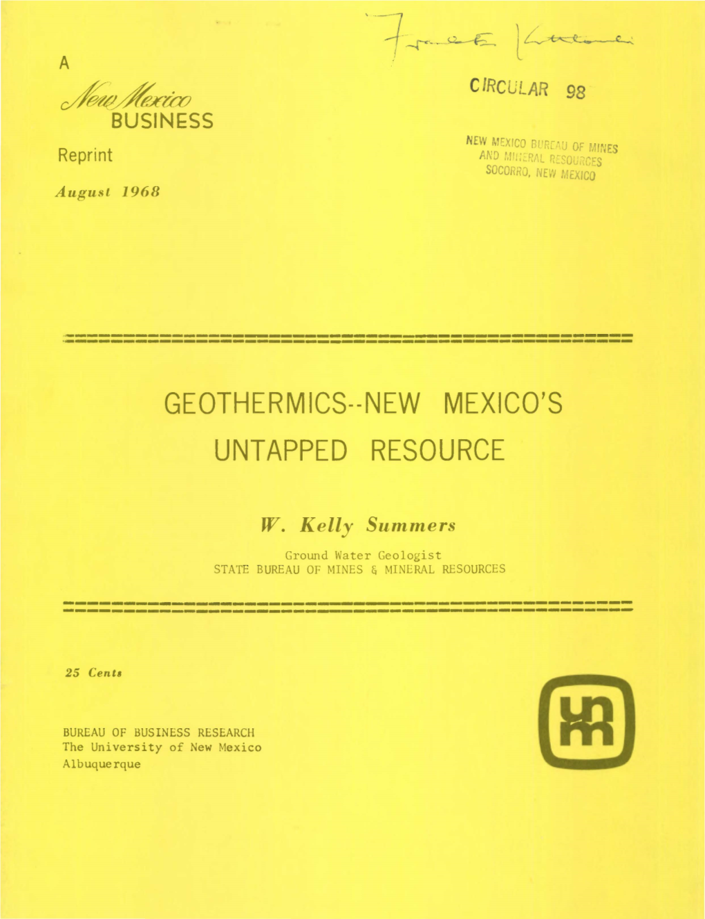 New Mexico's Untapped Resources