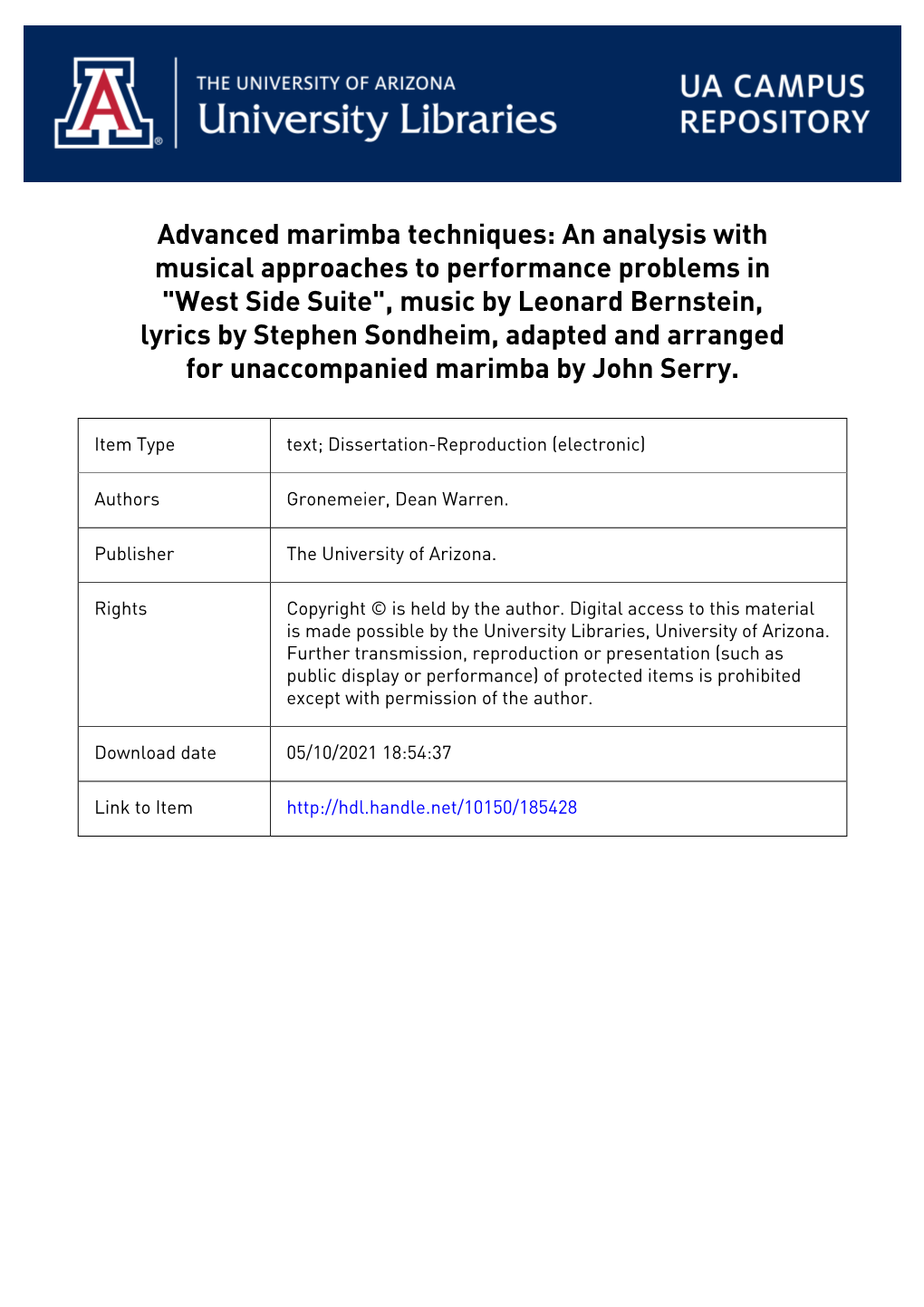 U·M·I University Microfilms International a Bell & Howell Information Company 300 North Zeeb Road