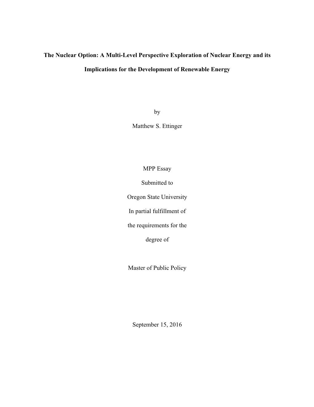 A Multi-Level Perspective Exploration of Nuclear Energy and Its