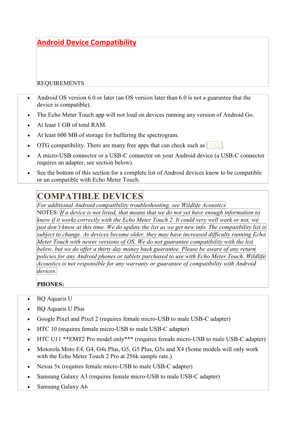 EMT2 Android Compatibility.Pdf