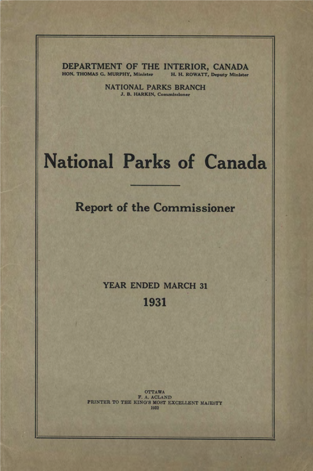 National Parks of Canada