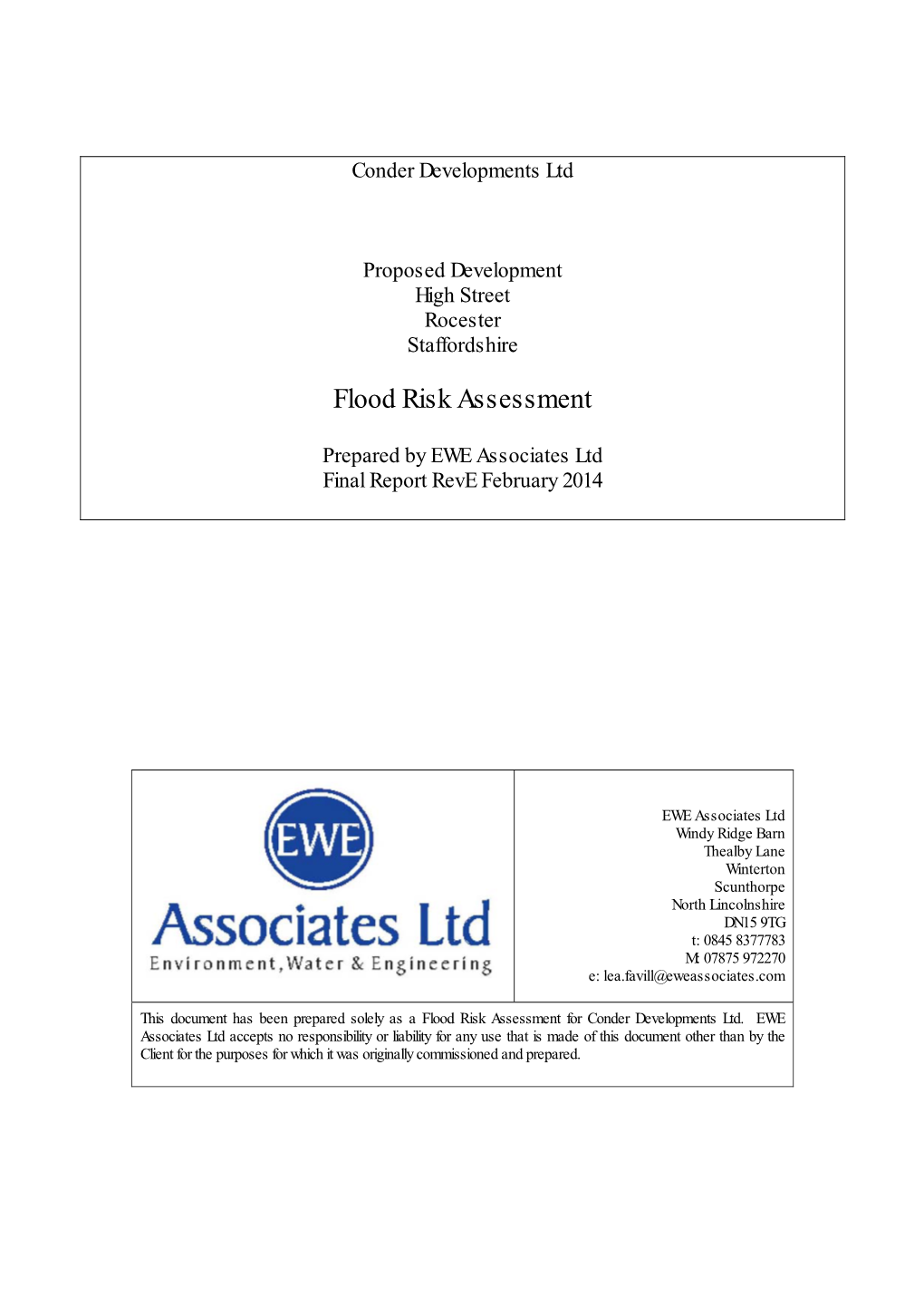 Flood Risk Assessment