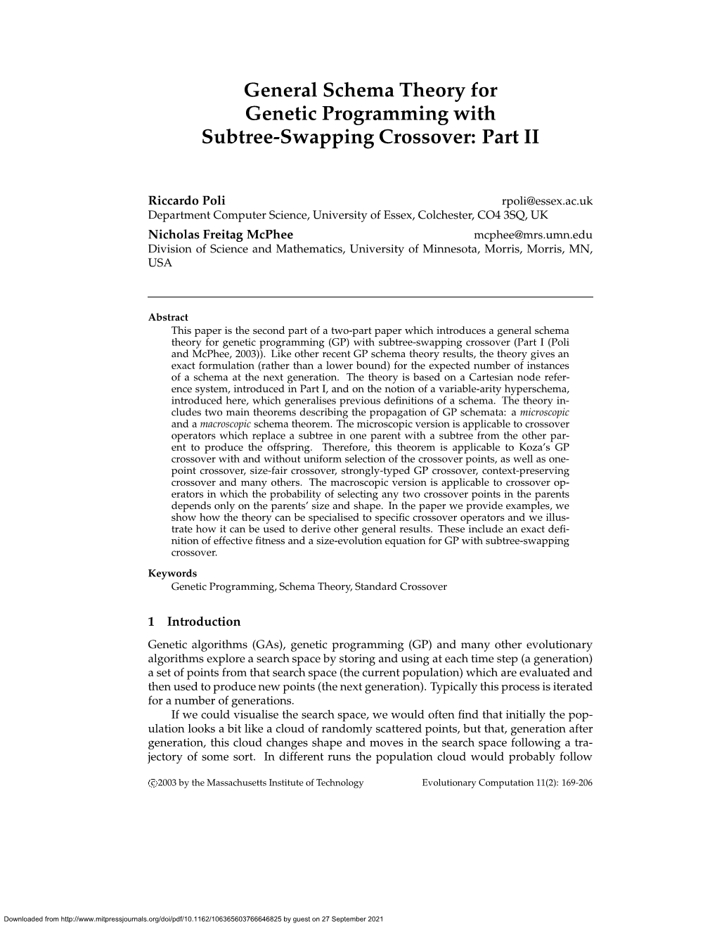 General Schema Theory for Genetic Programming with Subtree-Swapping Crossover: Part II