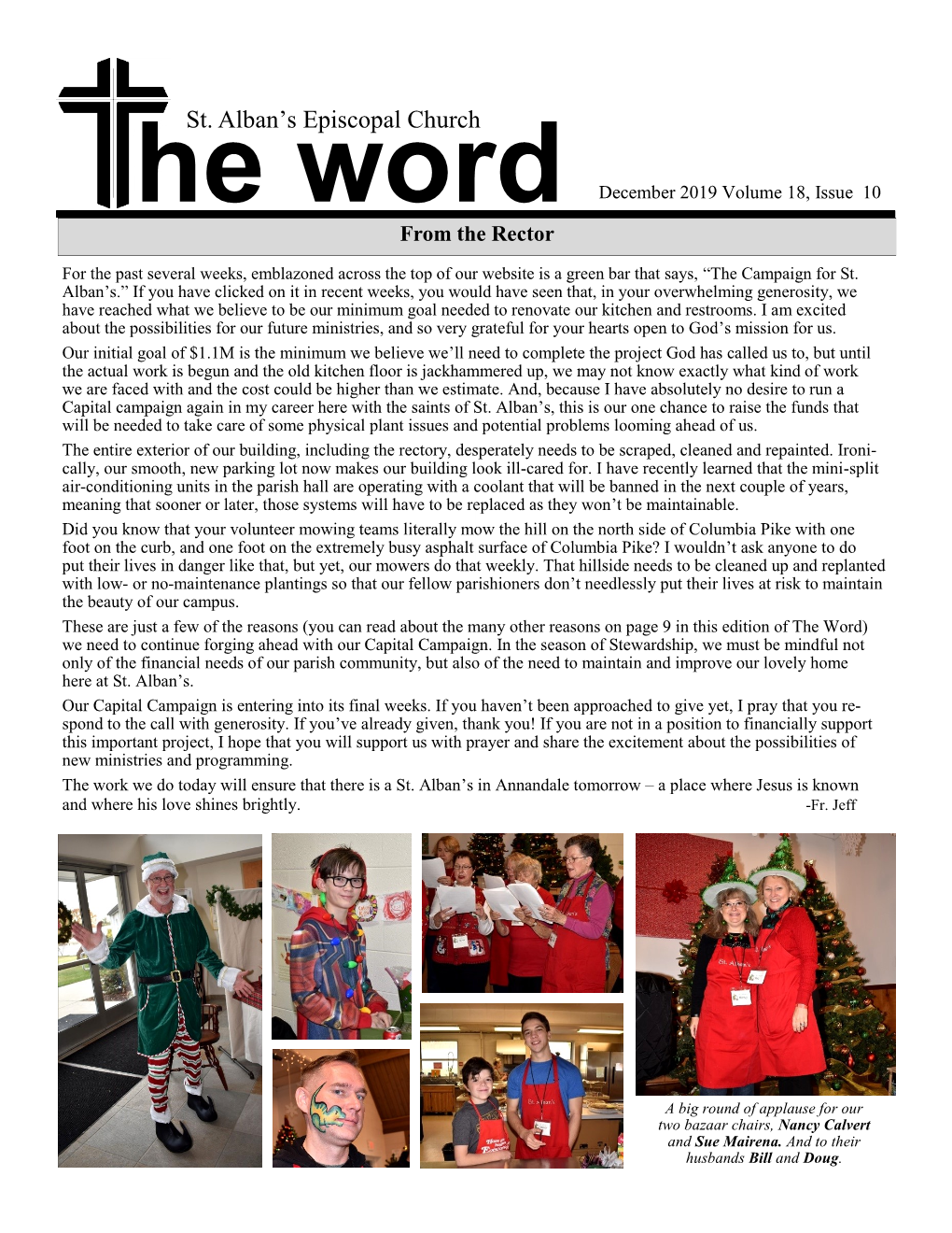 December 2019 Volume 18, Issue 10 from the Rector