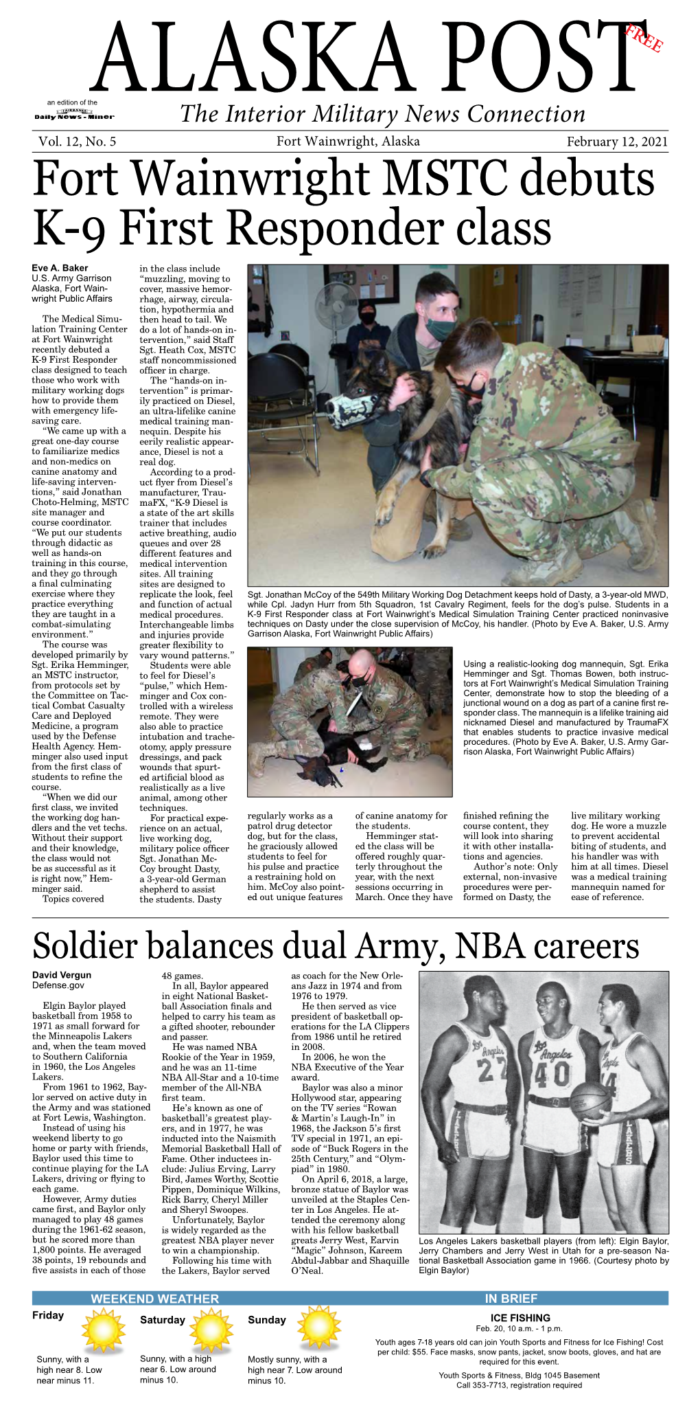 Fort Wainwright MSTC Debuts K-9 First Responder Class Eve A