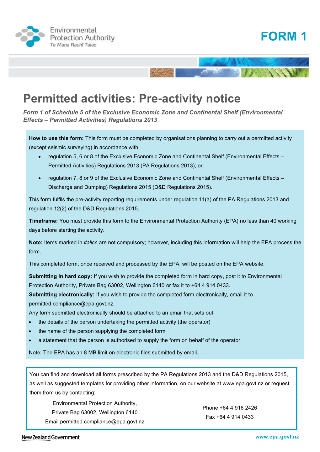 Read the Pre-Activity Notice