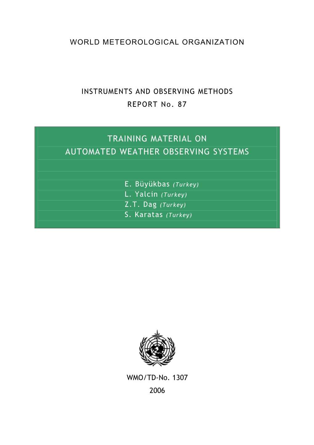 Training Material on Automated Weather Observing Systems