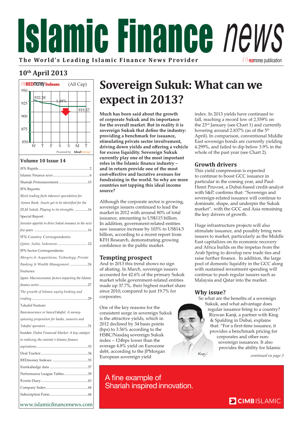 Sovereign Sukuk: What Can We Expect in 2013? Continued from Page 1