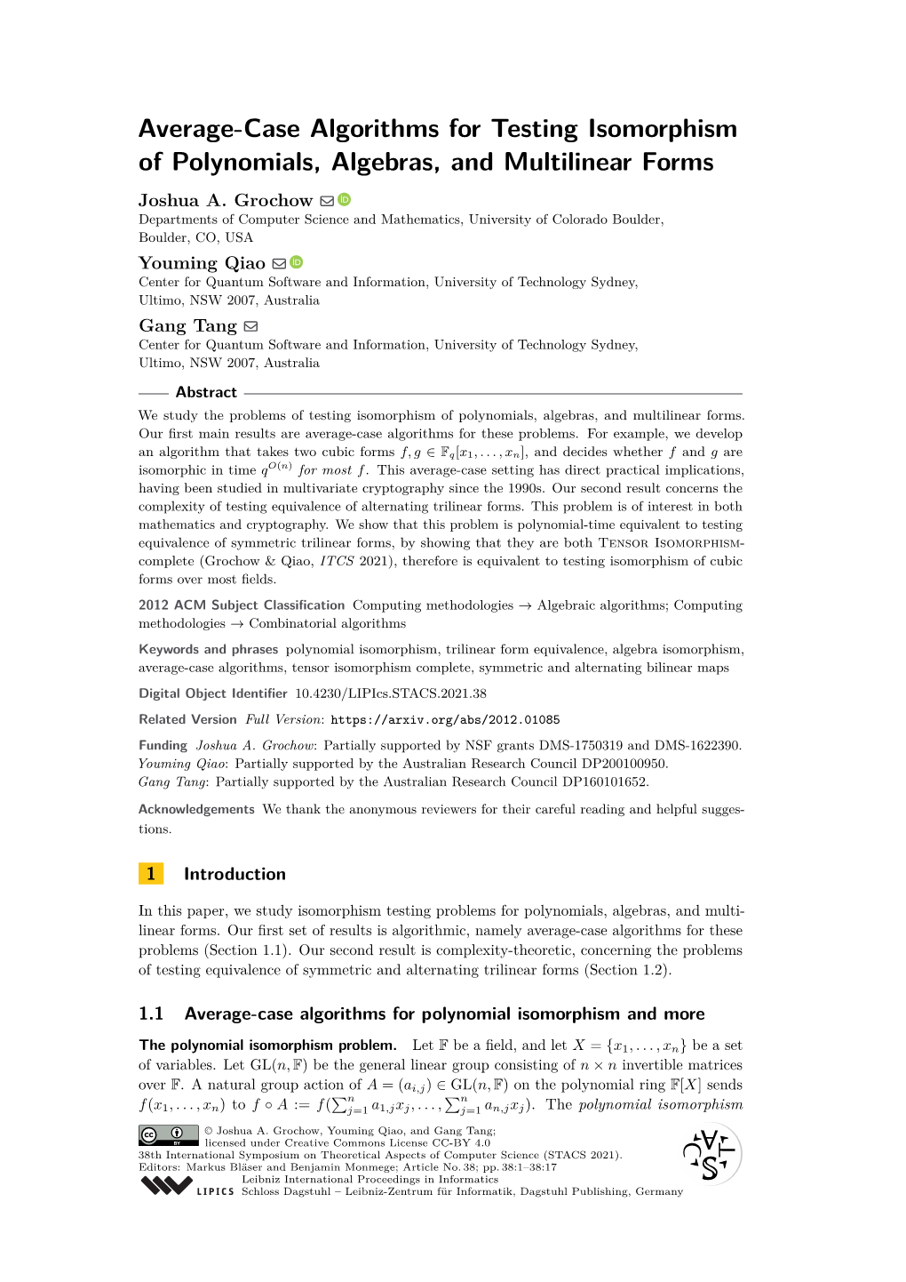 Average-Case Algorithms for Testing Isomorphism of Polynomials, Algebras, and Multilinear Forms