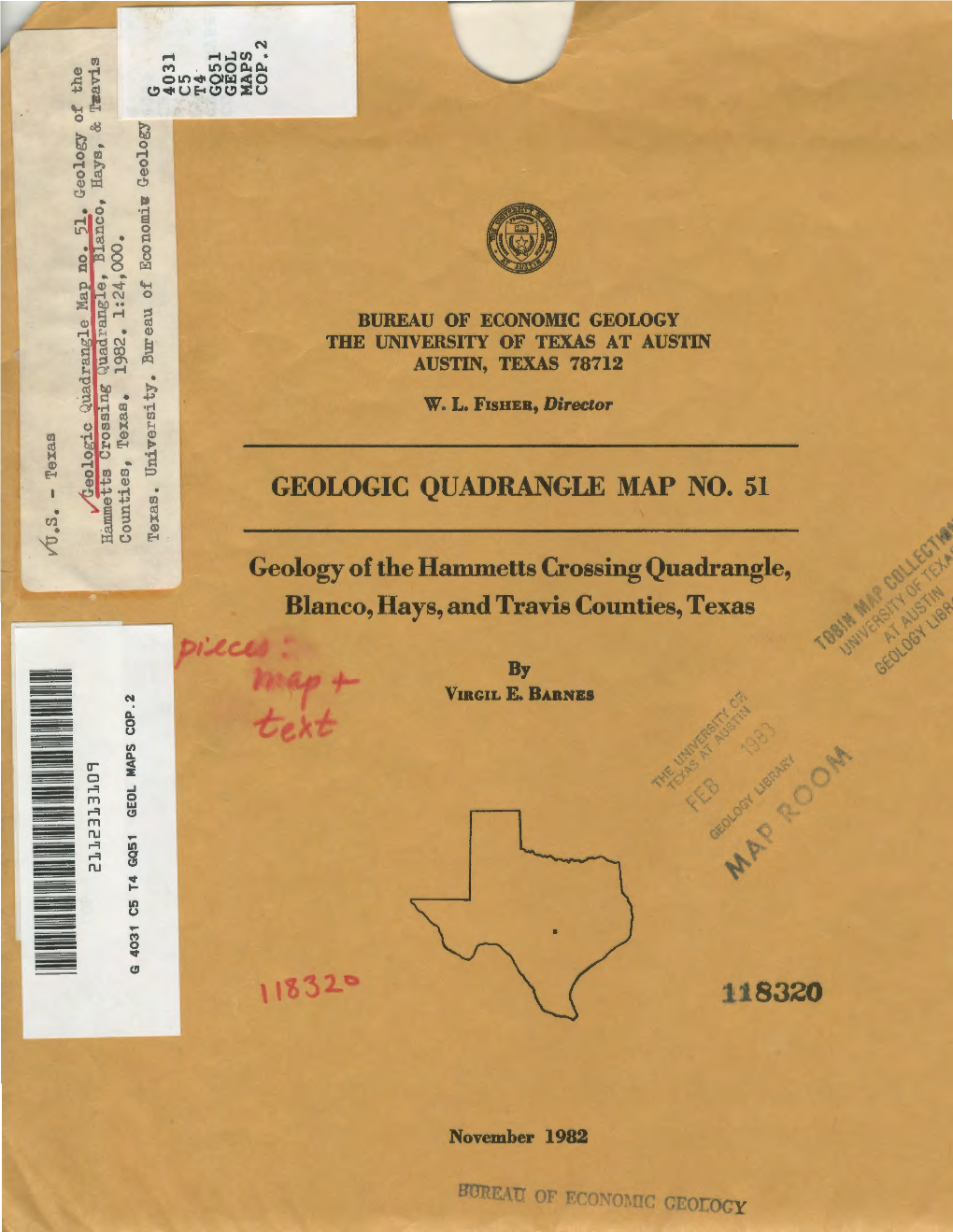 Geology of the Hammetts Crossing Quadrangle, Blanco, Hays, and Travis Counties, Texas