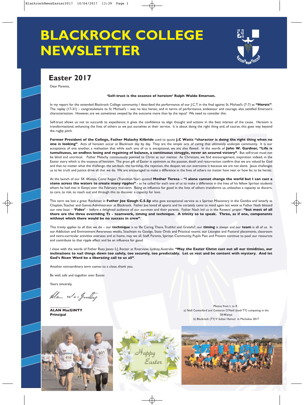 Easter 2017 Newsletter